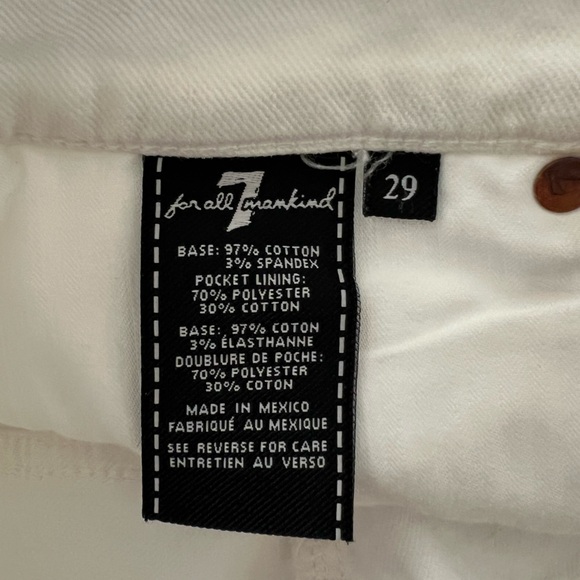 7 for all Mankind Cutoff Denim Shorts in Clean White size 29 - Picture 9 of 9